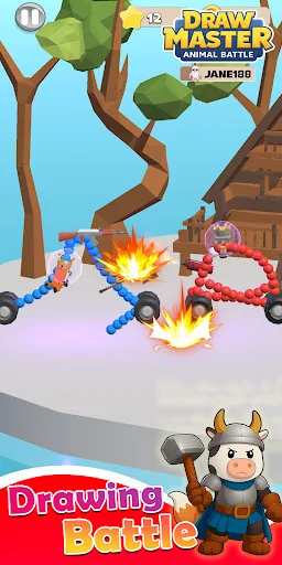 ดาวน์โหลด Draw & Smash Animal Cars 3D ล่าสุด – เกมวาดรถต่อสู้สุดมันส์ - Screenshot 1