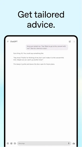 ดาวน์โหลด ChatGPT ล่าสุด – ผู้ช่วย AI อัจฉริยะ ใช้งานฟรีบนมือถือ - Screenshot 11