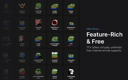ดาวน์โหลด 7TV ล่าสุด – ปรับแต่ง Twitch และ YouTube ให้สนุกยิ่งขึ้น ฟรี - Screenshot 2