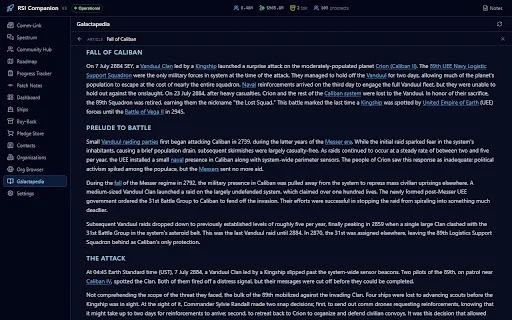 ดาวน์โหลด RSI Companion ล่าสุด – ตัวช่วยจัดการข้อมูล Star Citizen ฟรี - Screenshot 5
