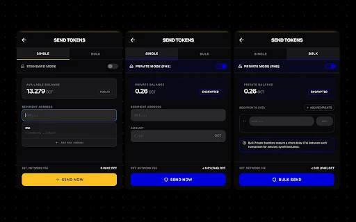 ดาวน์โหลด 0xio Wallet ล่าสุด – กระเป๋าเงิน Octra ที่ปลอดภัยที่สุด - Screenshot 3