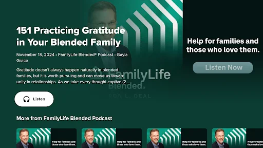 ดาวน์โหลดแอป FamilyLife® ล่าสุด – พอดแคสต์และบทความพัฒนาความสัมพันธ์ ฟรี - Screenshot 12