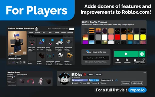 ดาวน์โหลด RoPro ล่าสุด – ตัวช่วยเพิ่มประสิทธิภาพ Roblox ฟรี - Screenshot 2