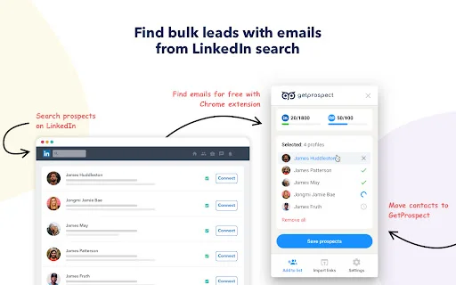 ดาวน์โหลด Email Finder – GetProspect ล่าสุด – ค้นหาอีเมลธุรกิจฟรี - Screenshot 1