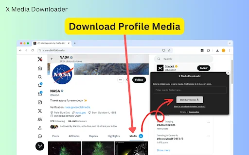 ดาวน์โหลด X Media Downloader ล่าสุด – บันทึกวิดีโอและภาพจาก Twitter ฟรี - Screenshot 1