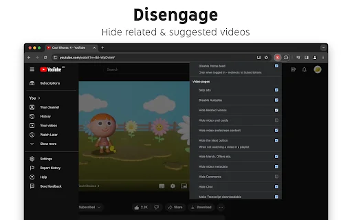 Control Panel for YouTube – ปรับแต่ง YouTube ให้เป็นระเบียบและปิดโฆษณาได้ง่ายๆ - Screenshot 5
