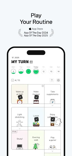 ดาวน์โหลด MyTurn – One turn a day ล่าสุด – จัดการชีวิตวันละหนึ่งอย่าง - Screenshot 1
