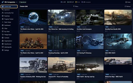 ดาวน์โหลด RSI Companion ล่าสุด – ตัวช่วยจัดการข้อมูล Star Citizen ฟรี - Screenshot 1
