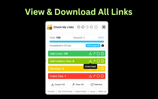 ดาวน์โหลด Check My Links ล่าสุด – ตรวจสอบลิงก์เสียฟรีได้ทันที - Screenshot 2