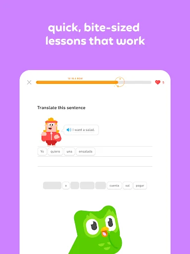 ดาวน์โหลด Duolingo ล่าสุด – เรียนภาษา คณิตศาสตร์ และหมากรุก ฟรี - Screenshot 11