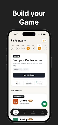 ดาวน์โหลด Footwork: Soccer Training App ล่าสุด – ฝึกฟุตบอลแบบมือโปรฟรี - Screenshot 1