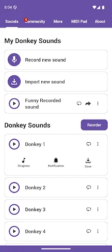 ดาวน์โหลด Donkey Sounds เวอร์ชันล่าสุด – ซาวด์บอร์ดเสียงลาสุดฮาฟรี - Screenshot 1