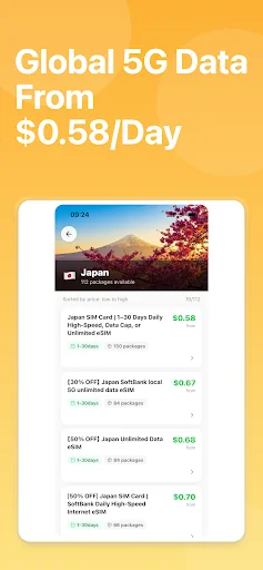 ดาวน์โหลด Roamer: Travel 5G eSIM ล่าสุด – อินเทอร์เน็ตทั่วโลกราคาประหยัด - Screenshot 1