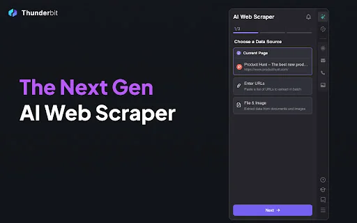 ดาวน์โหลด Thunderbit AI Scraper ล่าสุด – ดึงข้อมูลเว็บลง Excel ฟรี - Screenshot 1