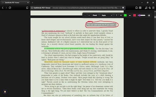 Eclipse PDF – โปรแกรมอ่าน PDF โหมดมืดและจดบันทึกฟรีสำหรับ Chrome - Screenshot 5