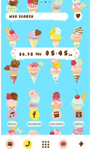 ดาวน์โหลดธีม Theme-I Scream for Ice Cream! ฟรี – ตกแต่งมือถือให้สดใส - Screenshot 1
