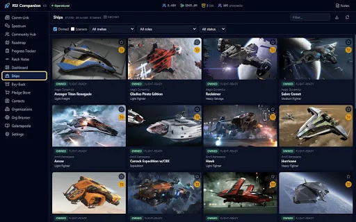 ดาวน์โหลด RSI Companion ล่าสุด – ตัวช่วยจัดการข้อมูล Star Citizen ฟรี - Screenshot 2