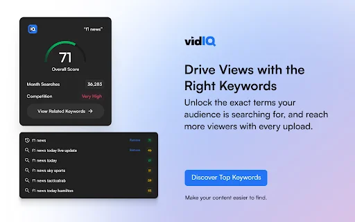 ดาวน์โหลด vidIQ Vision สำหรับ YouTube – ตัวช่วยวิเคราะห์และเพิ่มยอดวิว - Screenshot 4
