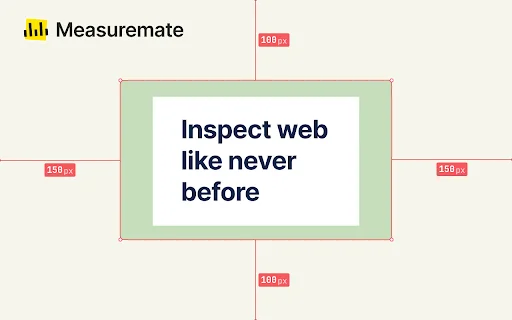 Measuremate: ส่วนขยายวัดระยะพิกเซลและตรวจสอบ CSS สำหรับนักพัฒนาเว็บ - Screenshot 1