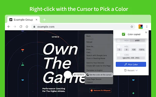 Color Picker – Eyedropper Tool ดาวน์โหลดส่วนขยายฟรีใช้งานง่าย - Screenshot 4