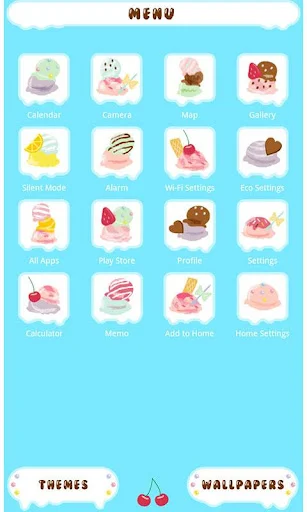 ดาวน์โหลดธีม Theme-I Scream for Ice Cream! ฟรี – ตกแต่งมือถือให้สดใส - Screenshot 2