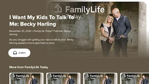 ดาวน์โหลดแอป FamilyLife® ล่าสุด – พอดแคสต์และบทความพัฒนาความสัมพันธ์ ฟรี - Screenshot 11