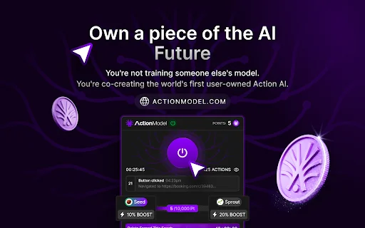 ดาวน์โหลด Action Model ส่วนขยาย AI ช่วยทำงานอัตโนมัติบนเบราว์เซอร์ฟรี - Screenshot 2