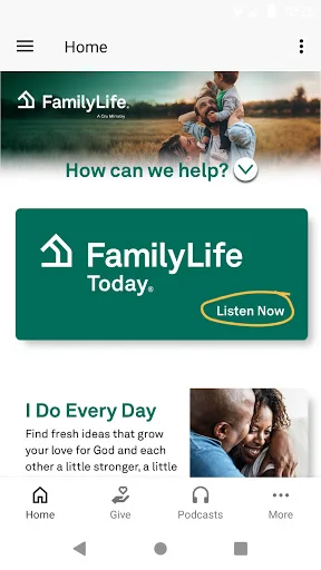 ดาวน์โหลดแอป FamilyLife® ล่าสุด – พอดแคสต์และบทความพัฒนาความสัมพันธ์ ฟรี - Screenshot 1