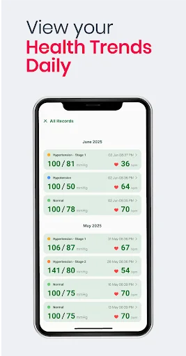 ดาวน์โหลด Blood pressure app: BP Logger ล่าสุด – ติดตามความดันโลหิตฟรี - Screenshot 3