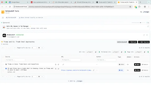 NotebookLM Tools: ส่วนขยายเพิ่มประสิทธิภาพการทำงานบน NotebookLM ดีที่สุด - Screenshot 5