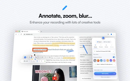 ดาวน์โหลด Screenity – บันทึกหน้าจอและใส่คำอธิบายฟรี ใช้งานง่ายที่สุด - Screenshot 2