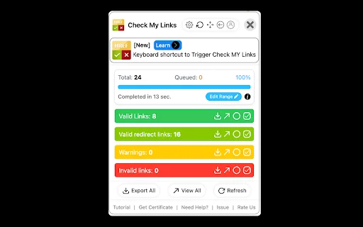 ดาวน์โหลด Check My Links ล่าสุด – ตรวจสอบลิงก์เสียฟรีได้ทันที - Screenshot 5