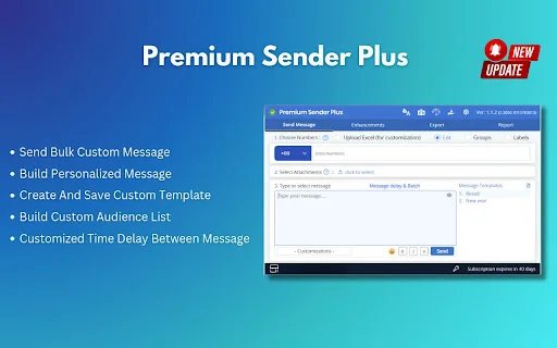 ดาวน์โหลด Premium Sender Plus ล่าสุด – ส่งข้อความและจัดการกลุ่ม WhatsApp ง่ายๆ - Screenshot 1
