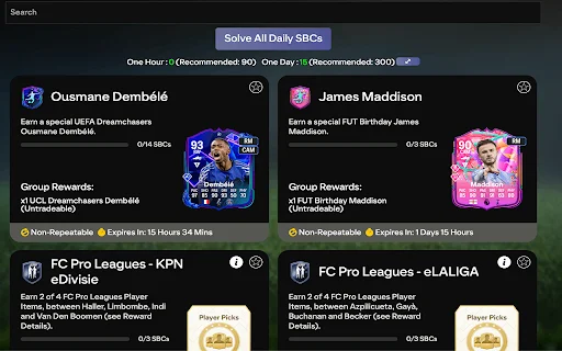 ดาวน์โหลด FC26 Enhancer – ตัวช่วย SBC และทางลัดสุดเทพฟรี - Screenshot 1