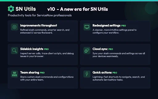 ดาวน์โหลด SN Utils ล่าสุด – เครื่องมือเพิ่มประสิทธิภาพสำหรับ ServiceNow ฟรี - Screenshot 5