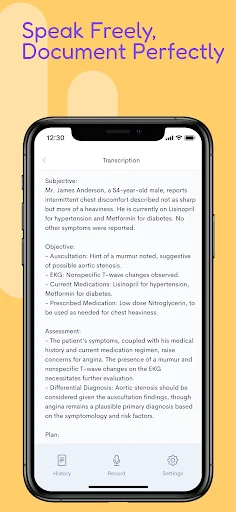 ดาวน์โหลด Assistant Dr. – Medical Scribe ล่าสุด – ตัวช่วยจดบันทึกทางการแพทย์ AI - Screenshot 4