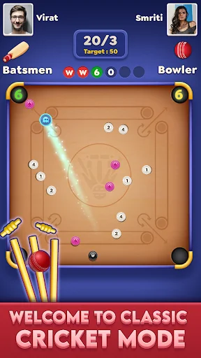 ดาวน์โหลด Carrom Cricket: Disc Pool เกมกระดานสุดมันส์ เล่นฟรีล่าสุด - Screenshot 1