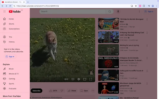 ดาวน์โหลด Pastel Pink YouTube ล่าสุด – เปลี่ยนพื้นหลัง YouTube ให้เป็นสีชมพูพาสเทลฟรี - Screenshot 2