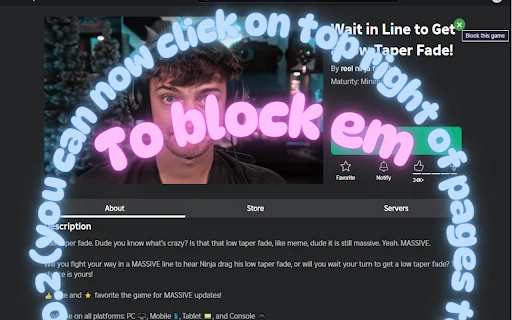 Roblox Game Blocker ดาวน์โหลดฟรี – ซ่อนเกมที่ไม่ต้องการบน Roblox - Screenshot 4