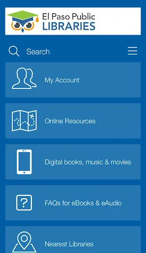 ดาวน์โหลด El Paso Public Libraries เวอร์ชันล่าสุด – จัดการหนังสือฟรี - Screenshot 1