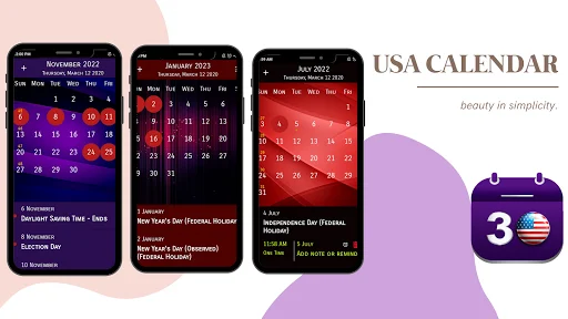 ดาวน์โหลด US Calendar 2026 ปฏิทินวันหยุดสหรัฐฯ ใช้งานง่าย ฟรี - Screenshot 8
