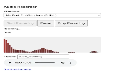 ดาวน์โหลด Audio Capture สำหรับ Chrome ฟรี – บันทึกเสียงจากเบราว์เซอร์ง่ายๆ - Screenshot 1