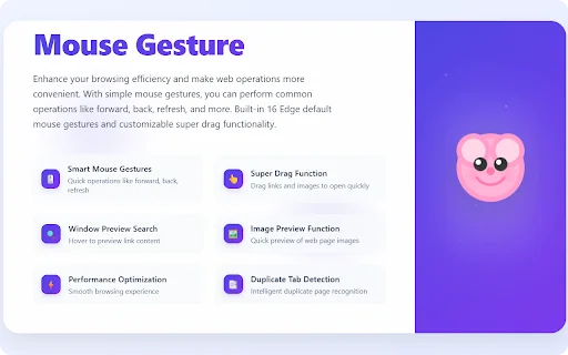 ดาวน์โหลด Mouse Gesture ส่วนขยายเบราว์เซอร์ฟรี – เพิ่มประสิทธิภาพการท่องเว็บ - Screenshot 1