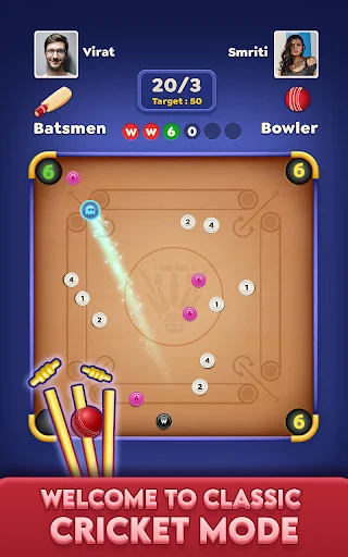 ดาวน์โหลด Carrom Cricket: Disc Pool เกมกระดานสุดมันส์ เล่นฟรีล่าสุด - Screenshot 6