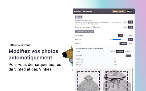 Vintex — ผู้ช่วยอัจฉริยะสำหรับ Vinted เพิ่มยอดขายได้ในคลิกเดียว - Screenshot 3