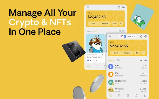 ดาวน์โหลด Coin98 Wallet Extension ล่าสุด – กระเป๋าคริปโตและ DeFi ที่ปลอดภัยที่สุด - Screenshot 3