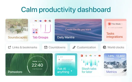 ดาวน์โหลด Momentum ส่วนขยายเบราว์เซอร์เพื่อการทำงานที่มีประสิทธิภาพ – ฟรี - Screenshot 4