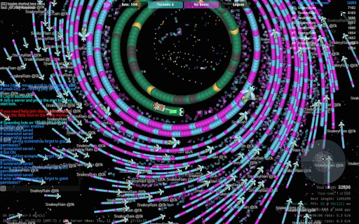 ดาวน์โหลด SnakeyRain ล่าสุด – เสริมพลังบอทใน Slither.io ฟรี - Screenshot 1