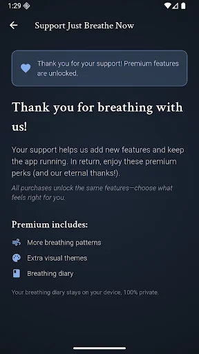 ดาวน์โหลด Just Breathe Now ล่าสุด – ฝึกลมหายใจแบบ Box Breathing ฟรี - Screenshot 7