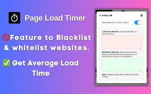ดาวน์โหลด Page Load Timer ล่าสุด – ตรวจสอบความเร็วเว็บไซต์ฟรี - Screenshot 1